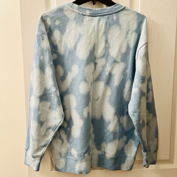 Pink Floyd Women's Large Sweatshirt Blue Clouds Tie Dye Embellished Pullover NWT - Picture 4 of 8